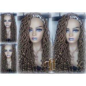 Headband Wig Blonde Honey Goddess Faux Gypsy Bohemian Boho Dread Loc  #27 Wavy